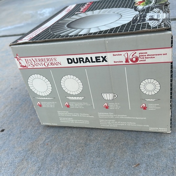 Duralex Les Verreries de Saint Gobain Lutèce 16 piece dinnerware set - Picture 6 of 7